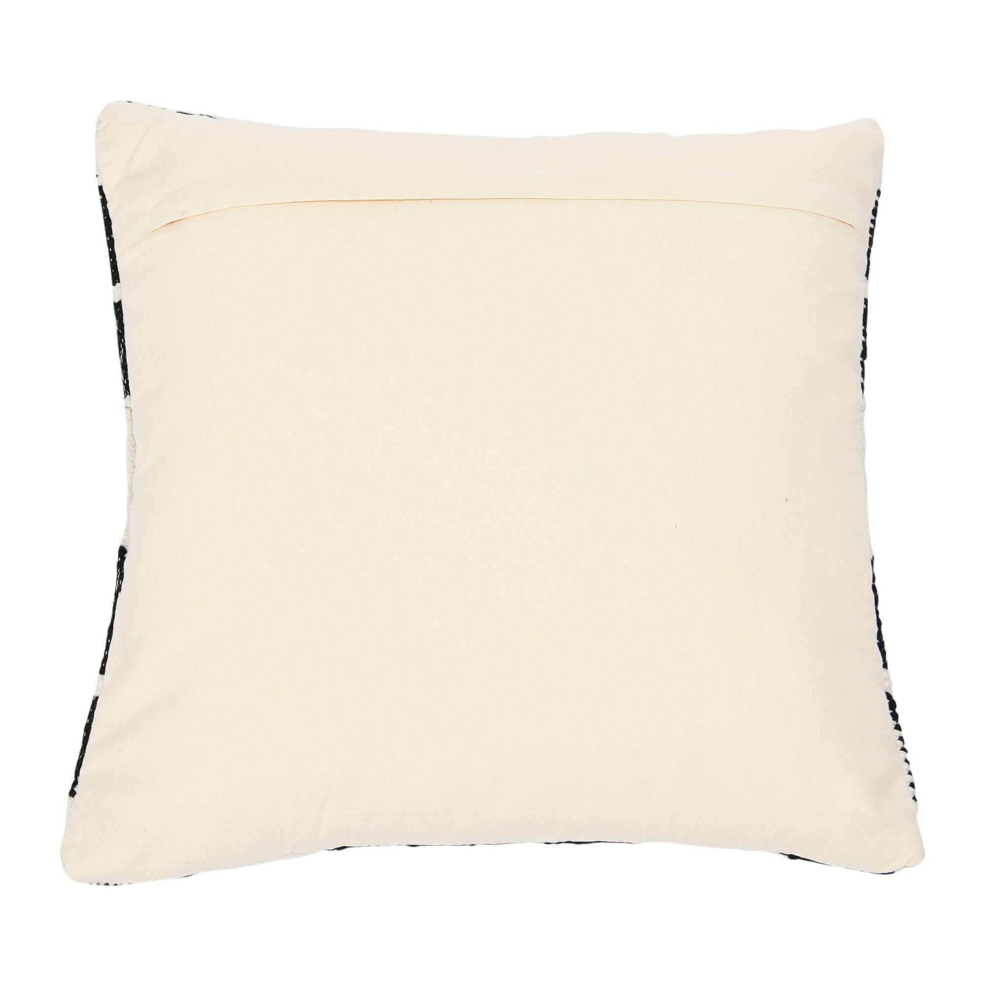 Hello Honey® Black & White Pattern Woven Wool & Cotton Pillow